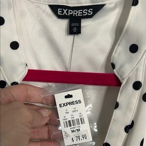 Express Black and White Polka Dot dress